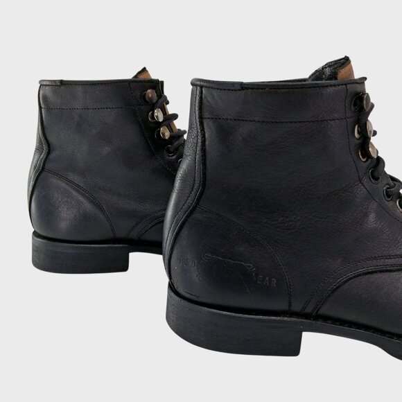 Paul Smith Red Ear Boots Mens Size 7 Black Leather Lace Up Goodyear Welted Work - Picture 10 of 13